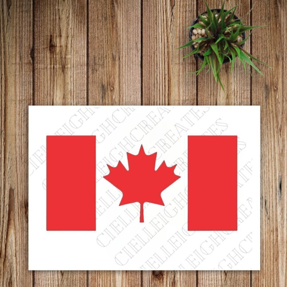 *2 for $20* Canada Flag vinyl decal Sticker Handcrafted